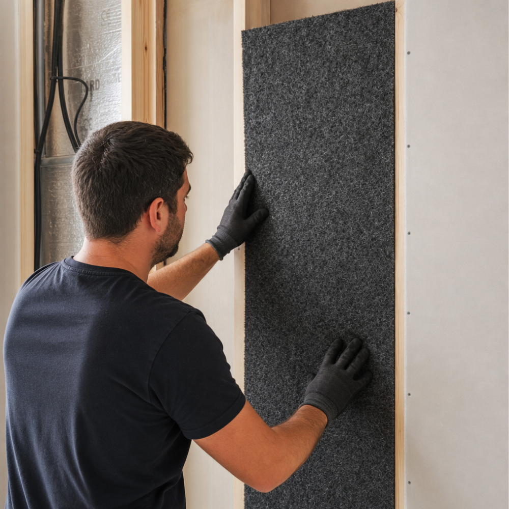 Lámina acústica antracita barrier E 30 mm – 1.22 m × 2.44 m
